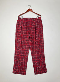 Marks & Spencer 's Maroon Multi Women's Summer Trouser (WST-133)