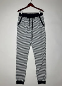 LOVE TO LOUNGE 's White And Gray Women's Summer Trouser (WST-137)