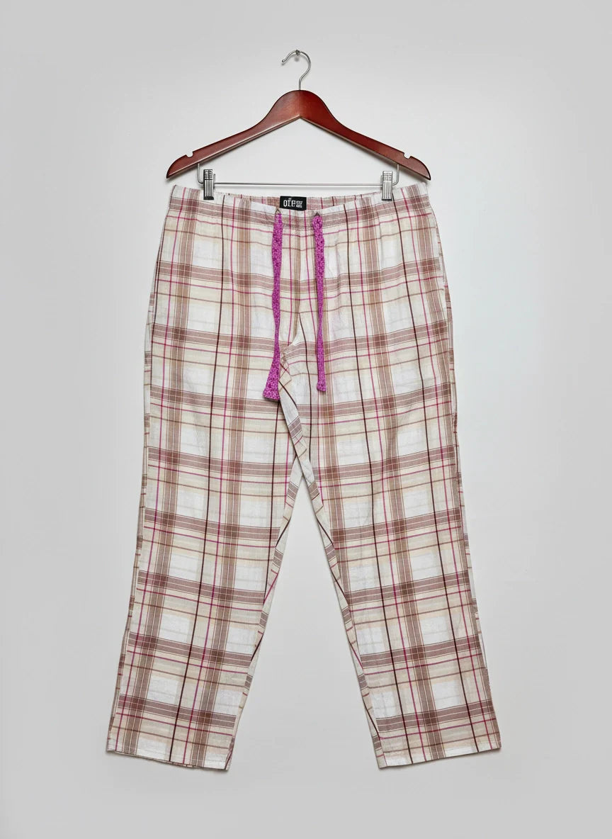 Marks & Spencer 's White & Beige Women's Summer Trouser (WST-19)