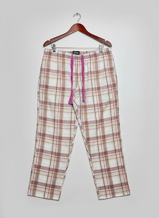 Premium Condition Womens Summer Trousers | Preloved Marks & Spencer | WHITE AND BEIDGE Cotton | Thrift Shop for Womens Islamabad Pakistan | OTS