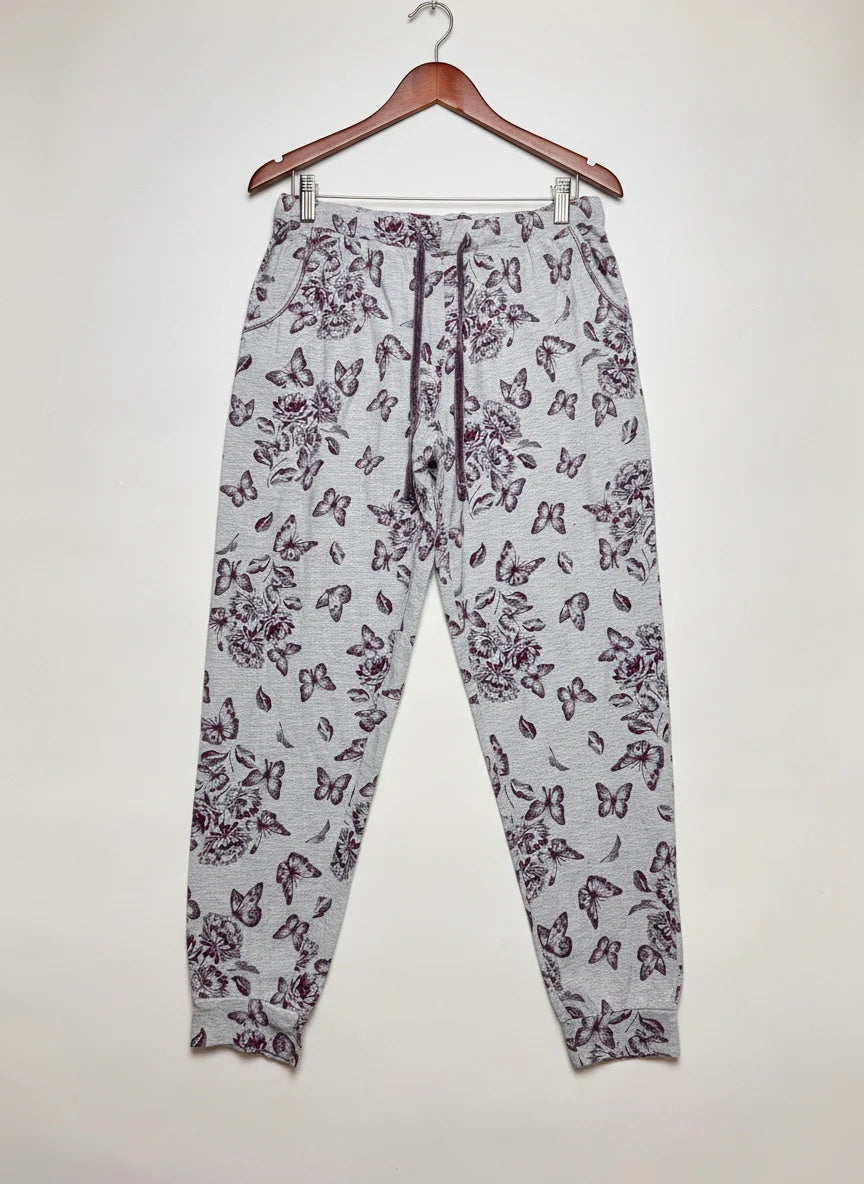 Secondhand Branded Womens Summer Trousers by Marks & Spencer, Grey Polyester fabric, Premium condition, for Womens - Online Thrift Shop Lahore Pakistan