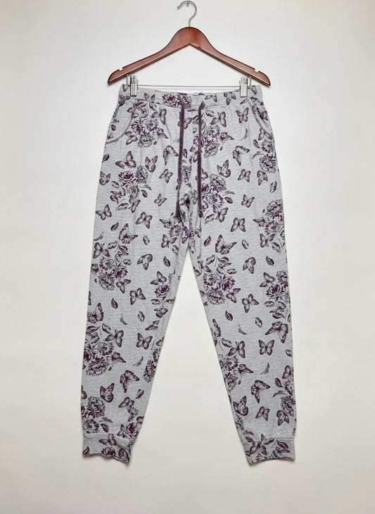 Secondhand Branded Womens Summer Trousers by Marks & Spencer, Grey Polyester fabric, Premium condition, for Womens - Online Thrift Shop Lahore Pakistan