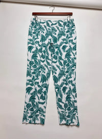 Cut Label 's White Green Women's Summer Trouser (WST-28)