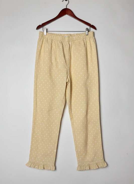 Womens Summer Trousers | TU | Preloved Branded | Yellow Cotton | Premium | OTS Thrift Store Karachi Pakistan