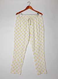 Primark 's White Yellow Women's Summer Trouser (WST-41)