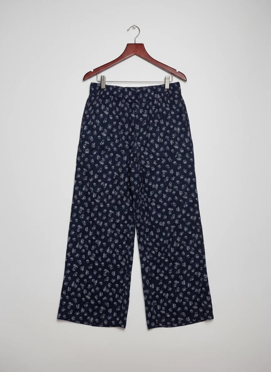 Premium Condition Womens Summer Trousers | Preloved F&F | Navy Blue Polyester | Thrift Shop for Womens Lahore Pakistan | OTS