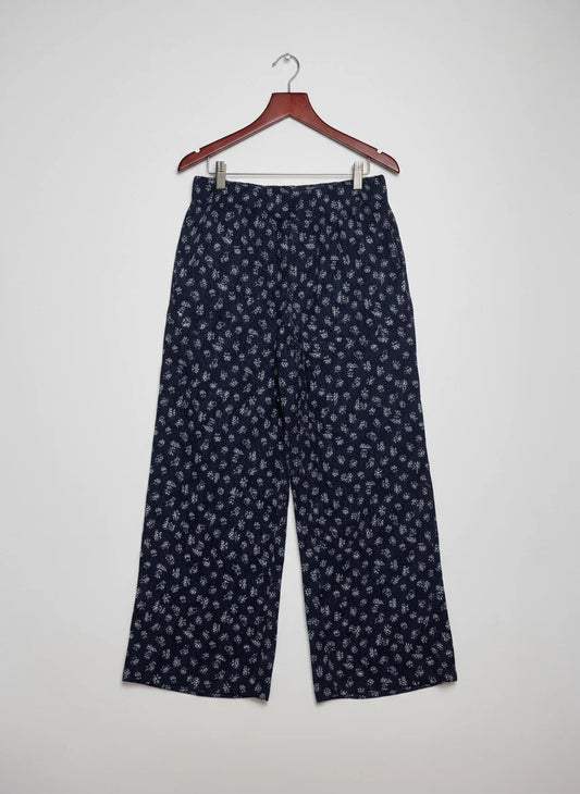 Premium Condition Womens Summer Trousers | Preloved F&F | Navy Blue Polyester | Thrift Shop for Womens Lahore Pakistan | OTS