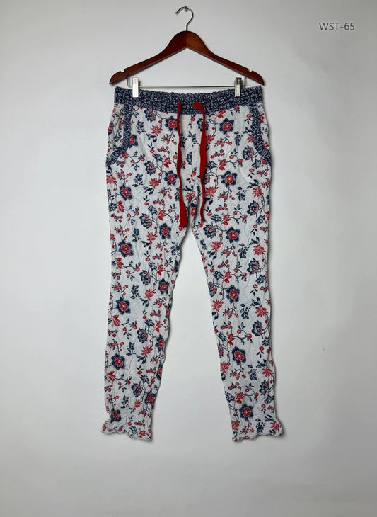 Preloved Good Womens Summer Trousers by LOVE TO LOUNGE, MULTI Cotton for Womens - OTS Thrift Shop Islamabad Pakistan