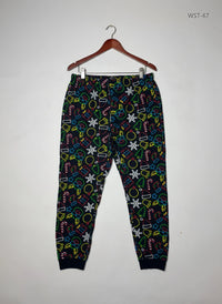 Cut Label 's Black Multi Women's Summer Trouser (WST-67)