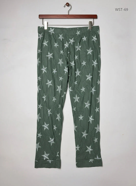 Preloved Premium Womens Summer Trousers by Primark, Green Cotton for Womens - OTS Thrift Shop Peshawar Pakistan