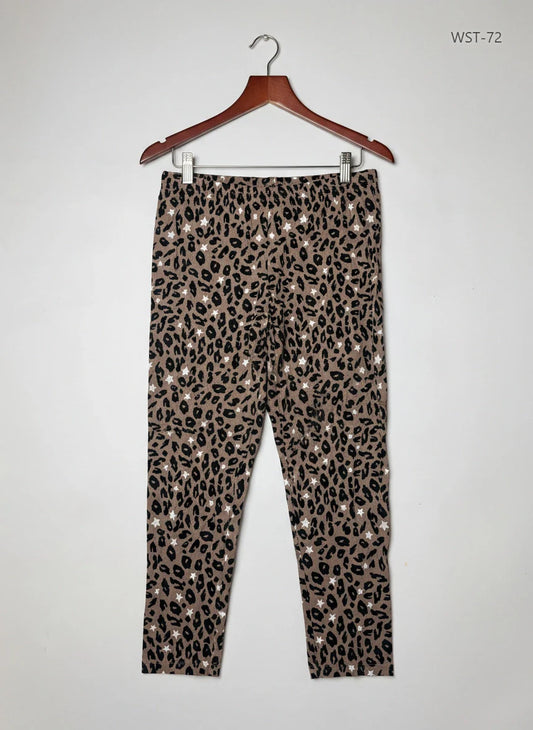 Premium Condition Womens Summer Trousers | Preloved Marks & Spencer | BROWN MULTI Cotton | Thrift Shop for Womens Karachi Pakistan | OTS