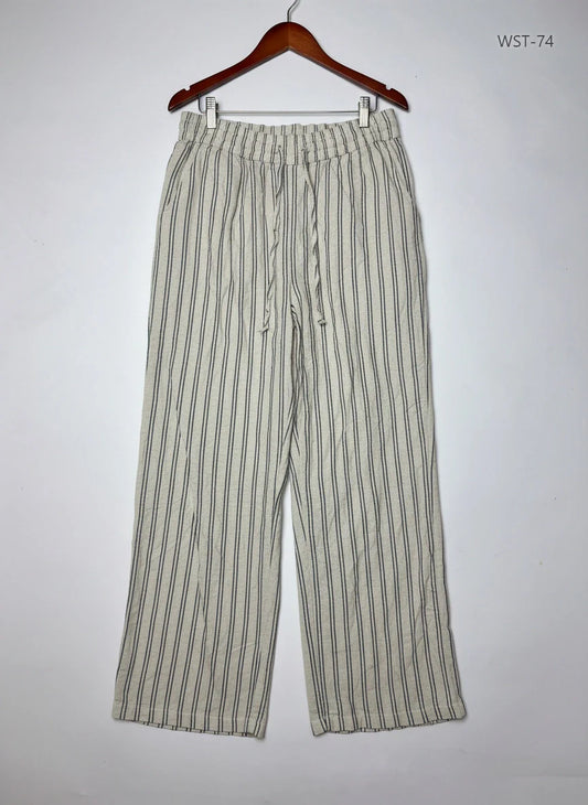 Womens Summer Trousers | New Look | Preloved Branded | Beige Cotton | Premium | OTS Thrift Store Karachi Pakistan