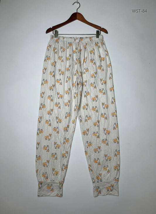 Preloved Premium Womens Summer Trousers by Cut Label, Beige Polyester for Womens - OTS Thrift Shop Lahore Pakistan
