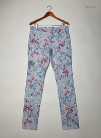 DUNNES STORE 's Blue Multi Women's Summer Trouser (WST-91)