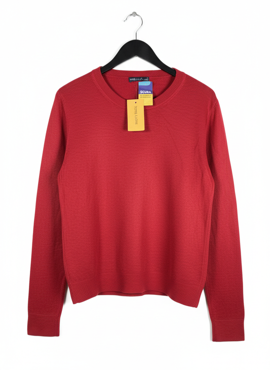 Shop PREMIUM Winter Knitted Tops by M&S | Preloved Branded Clothes | RED ACRYLIC | Women | OTS Thrift Store Islamabad Pakistan