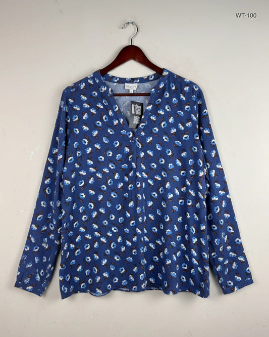 Secondhand Branded Womens Summer Tops by MILANO, Blue Viscose fabric, Premium condition, for Women - Online Thrift Shop Lahore Pakistan