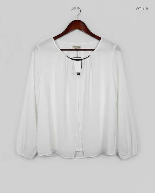 Secondhand Branded Womens Summer Tops by Tivta Style, White Viscose fabric, Premium condition, for Women - Online Thrift Shop Peshawar Pakistan