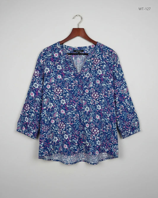 Shop Premium Womens Summer Tops by M&Co | Preloved Branded Clothes | Multi Cotton | Women | OTS Thrift Store Karachi Pakistan