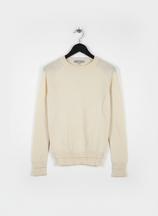 Preloved PREMIUM Winter Knitted Tops by CREW, WHITE ACRYLIC for Women - OTS Thrift Shop Karachi Pakistan