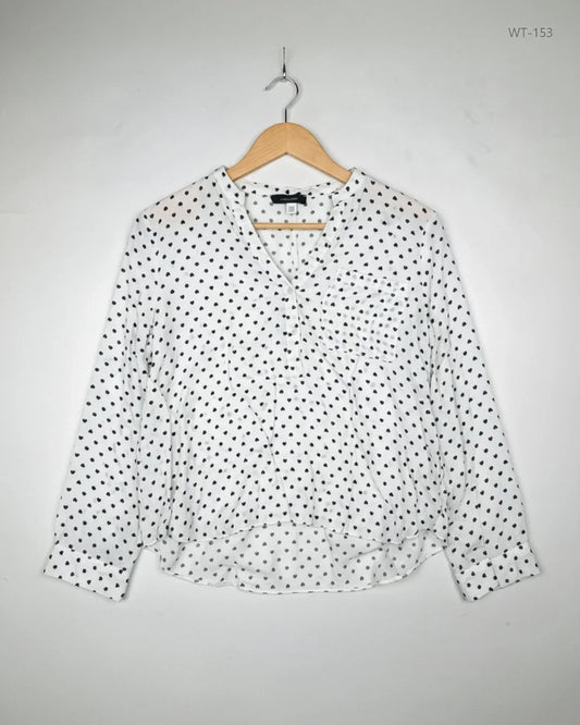 Shop Premium Womens Summer Tops by Atmosphere | Preloved Branded Clothes | White Polyester | Women | OTS Thrift Store Peshawar Pakistan