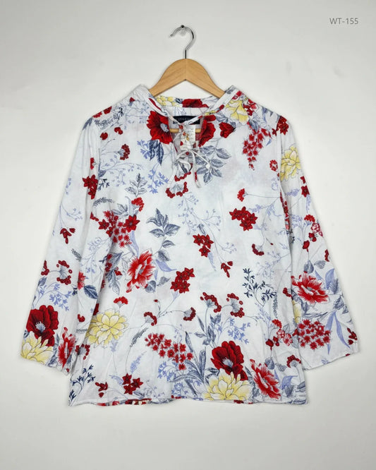 UK Imported secondhand Womens Summer Tops - Marks & Spencer brand, White Cotton, Premium condition, for Women - Online Thrift Store Karachi Pakistan