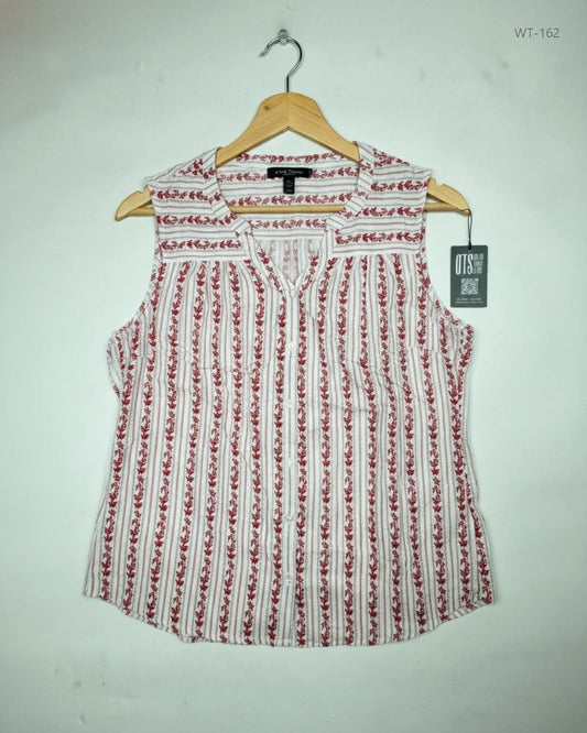 Premium Condition Womens Summer Tops | Preloved M&Co | White Cotton | Thrift Shop for Women Karachi Pakistan | OTS
