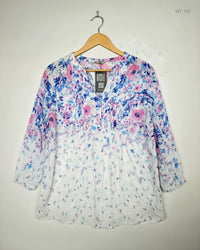 M&CO White Womens Summer Tops (WT-163)