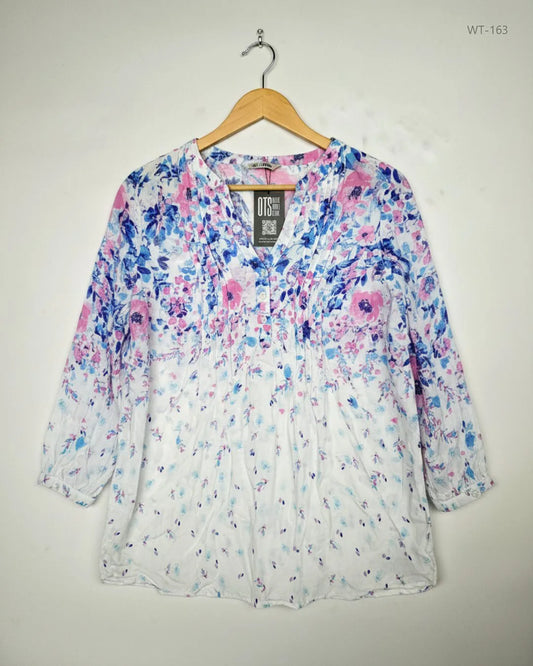 Womens Summer Tops | M&Co | Preloved Branded | White Cotton | Premium | OTS Thrift Store Karachi Pakistan