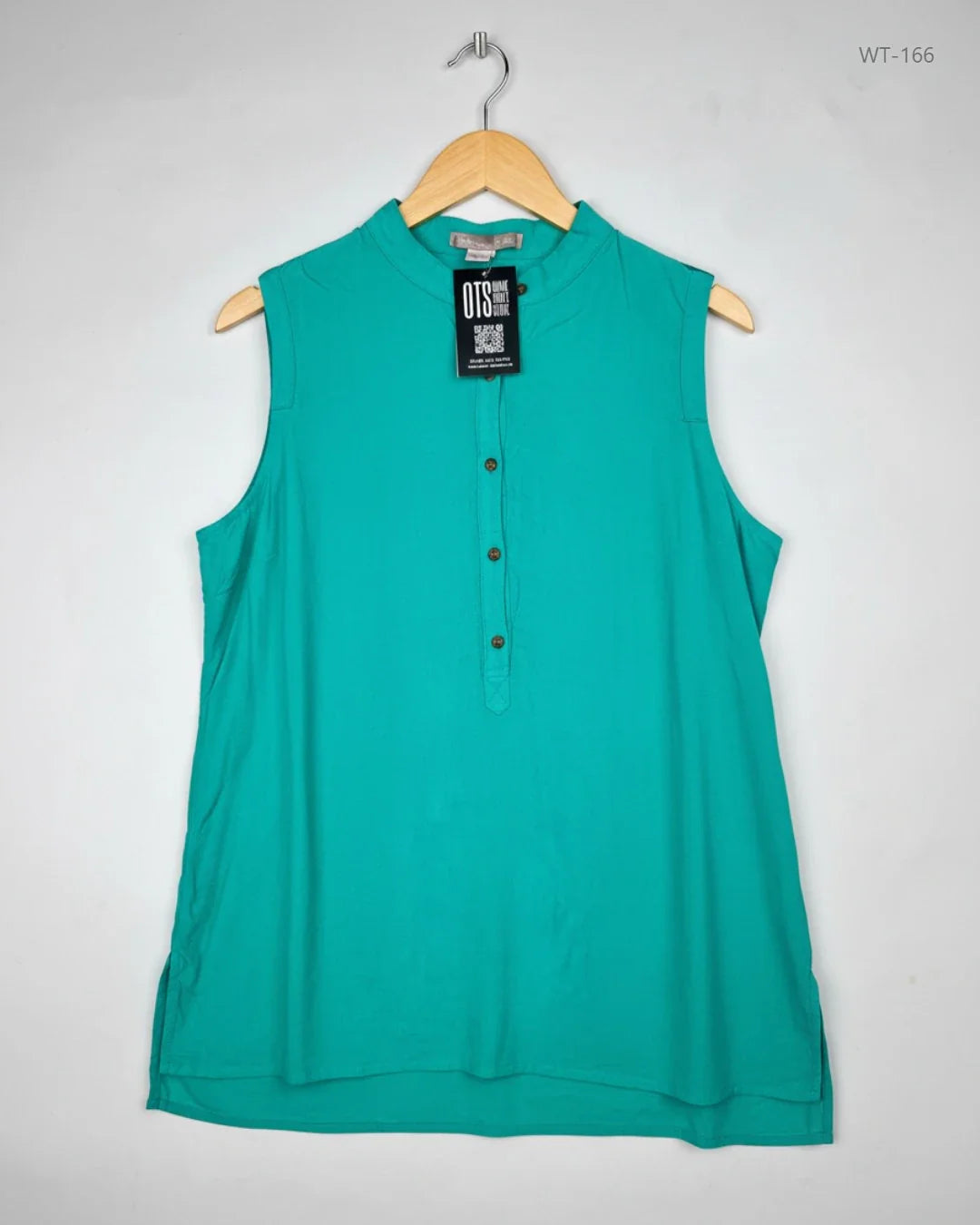 Preloved Premium Womens Summer Tops by Love21, Aqua Polyester for Women - OTS Thrift Shop Lahore Pakistan
