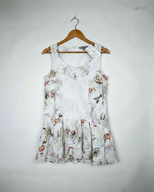 UK Imported secondhand Womens Summer Tops - TU brand, OffWhite Cotton, Good condition, for Women - Online Thrift Store Islamabad Pakistan