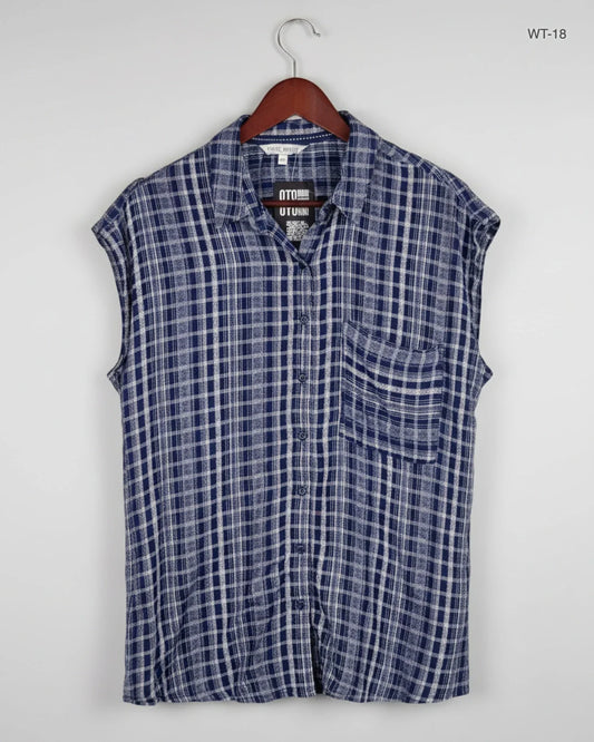 Shop Good Womens Summer Tops by Next | Preloved Branded Clothes | Blue Viscose | Women | OTS Thrift Store Karachi Pakistan
