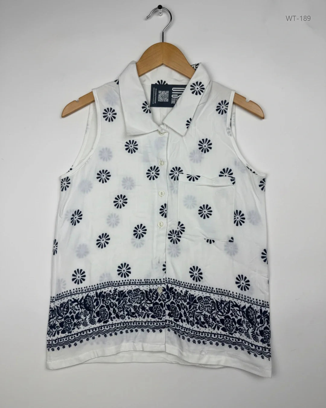 UK Imported secondhand Womens Summer Tops - ST MICHAEL brand, OffWhite Viscose, Good condition, for Women - Online Thrift Store Lahore Pakistan