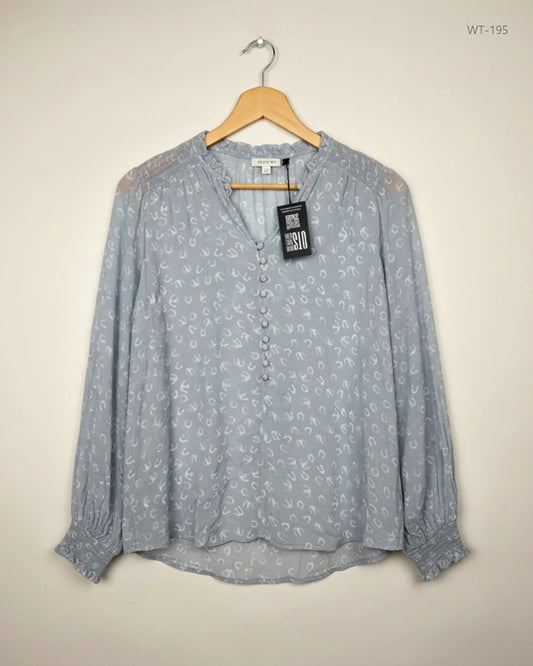 UK Imported secondhand Womens Summer Tops - Monsoon brand, GRAY Polyester, Premium condition, for Women - Online Thrift Store Karachi Pakistan