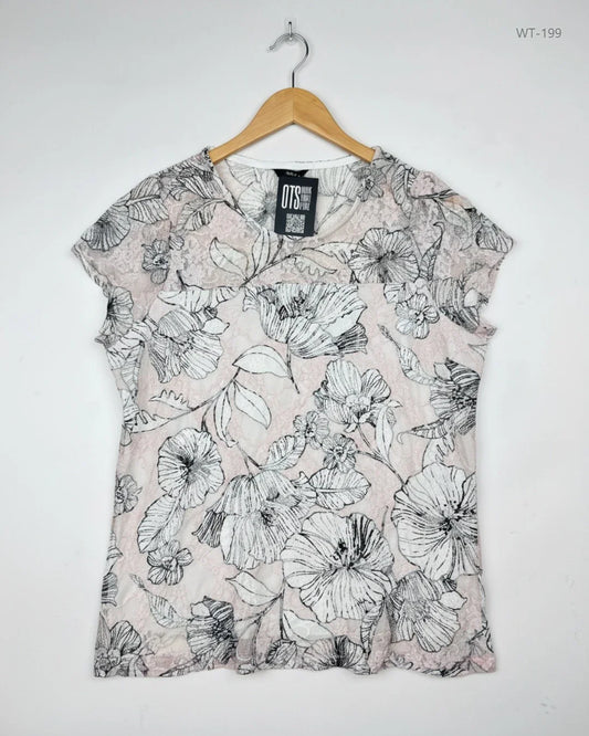 Preloved Premium Womens Summer Tops by M&Co, Teapink Polyester for Women - OTS Thrift Shop Islamabad Pakistan