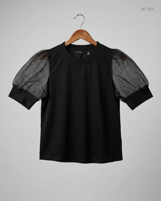 Preloved Premium Womens Summer Tops by VERO MODA, Black Polyester for Women - OTS Thrift Shop Karachi Pakistan