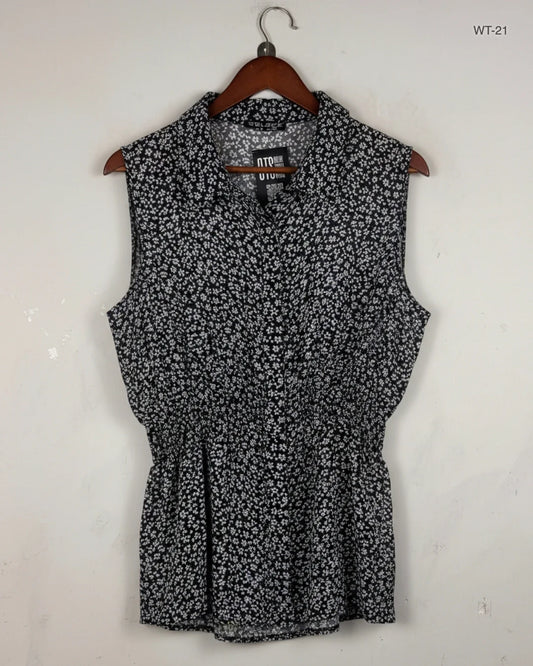 UK Imported secondhand Womens Summer Tops - Select brand, Black Polyester, Premium condition, for Women - Online Thrift Store Karachi Pakistan