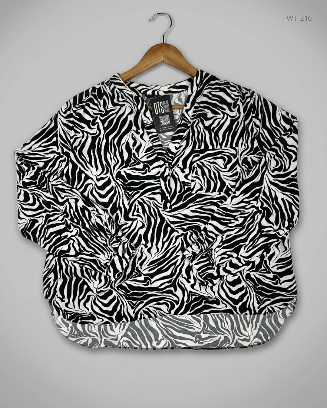 Womens Summer Tops | George | Preloved Branded | Black & White Polyester | Premium | OTS Thrift Store Islamabad Pakistan