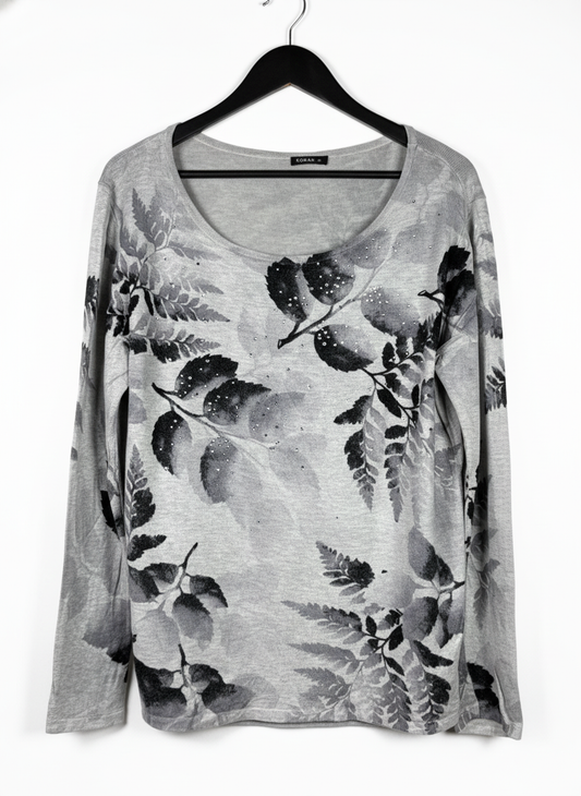 Secondhand Branded Winter Knitted Tops by ROMAN, GREY ACRYLIC fabric, PREMIUM condition, for Women - Online Thrift Shop Peshawar Pakistan