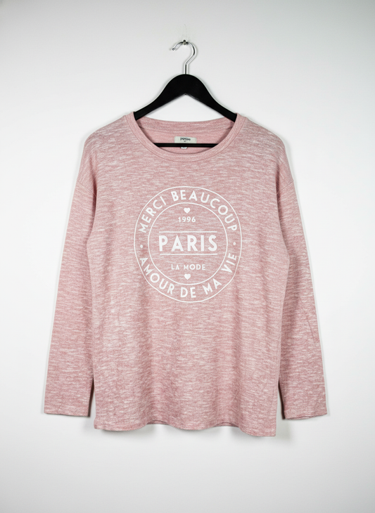 UK Imported secondhand Winter Knitted Tops - PAPAYA brand, PINK COTTON, EXCELLENT condition, for Women - Online Thrift Store Karachi Pakistan