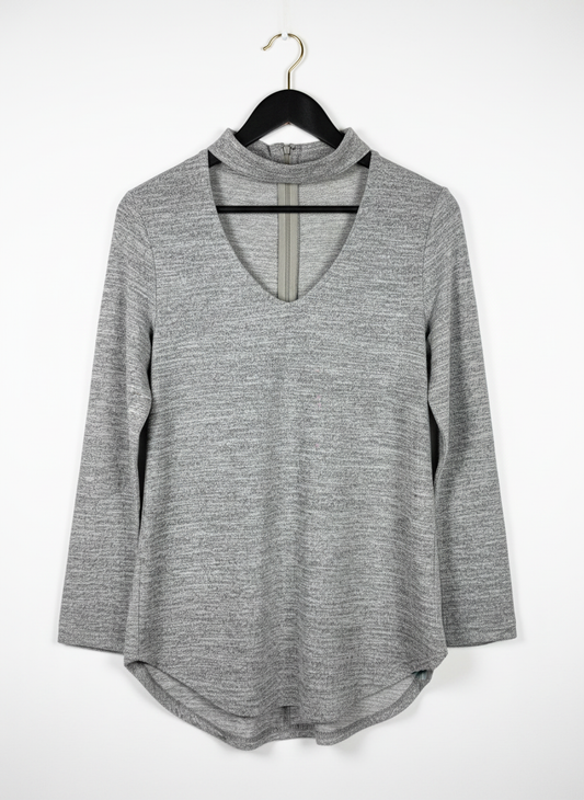 Preloved PREMIUM PLUS Winter Knitted Tops by QUIZ, GREY VISCOSE for Women - OTS Thrift Shop Lahore Pakistan