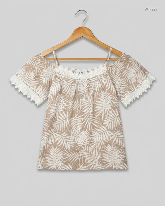 Secondhand Branded Womens Summer Tops by Pep&Co, Beige Polyester fabric, Premium condition, for Women - Online Thrift Shop Lahore Pakistan
