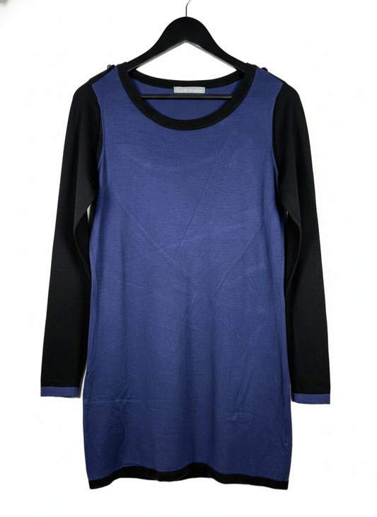 UK Imported secondhand Winter Knitted Tops - M&S brand, BLUE /BLACK VISCOSE, PREMIUM condition, for Women - Online Thrift Store Islamabad Pakistan