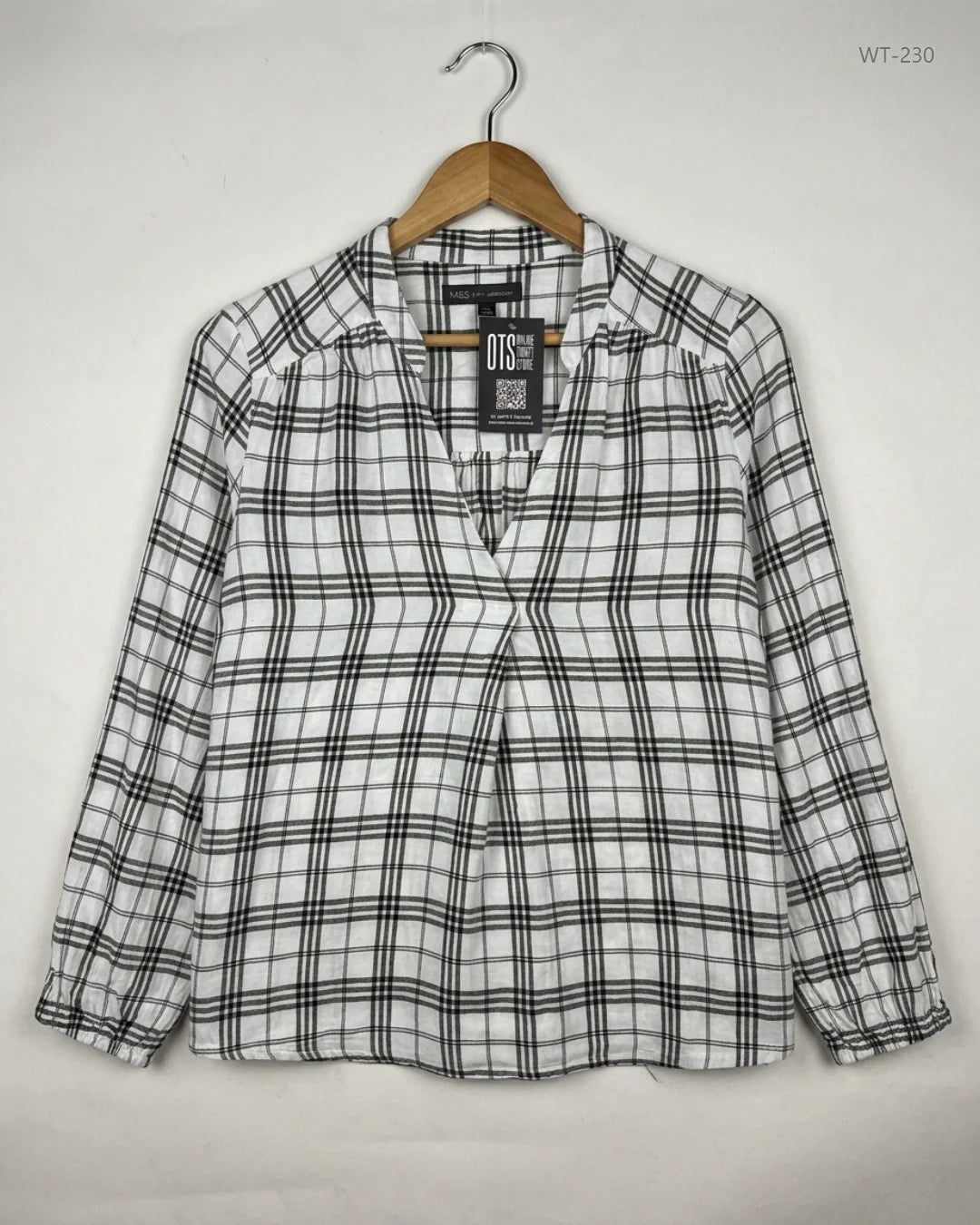 Womens Summer Tops | Marks & Spencer | Preloved Branded | Black & White Viscose | Premium | OTS Thrift Store Karachi Pakistan