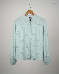 GEORGE (WT-234) Cyan Womens Summer Tops