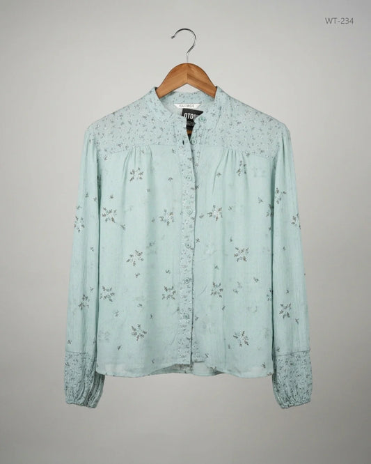 Premium Condition Womens Summer Tops | Preloved George | Cyan Polyester | Thrift Shop for Women Lahore Pakistan | OTS