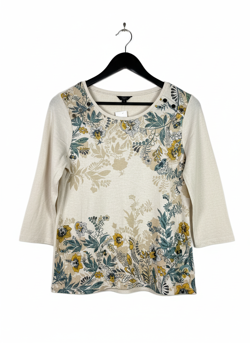 Preloved PREMIUM Winter Knitted Tops by M&CO, CREAM POLYSTER for Women - OTS Thrift Shop Islamabad Pakistan