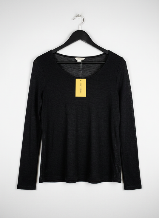 Shop PREMIUM Winter Knitted Tops by MONSOON | Preloved Branded Clothes | BLACK LINEN | Women | OTS Thrift Store Karachi Pakistan