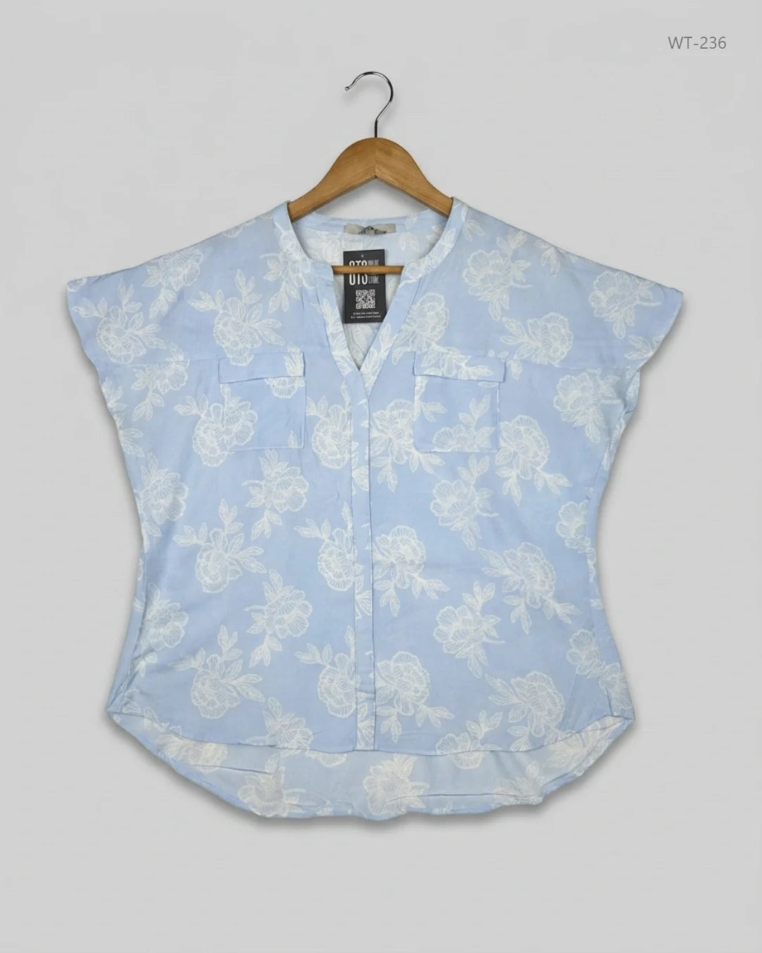 PEACOCKS (WT-236) Sky Blue Womens Summer Tops
