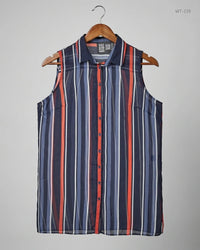PAPAYA (WT-239) Blue Womens Summer Tops