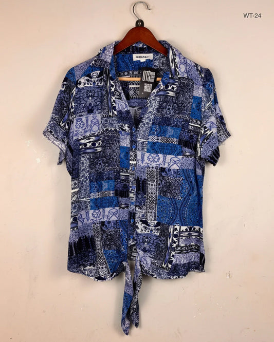 UK Imported secondhand Womens Summer Tops - Gerard brand, Blue Viscose, Premium condition, for Women - Online Thrift Store Lahore Pakistan